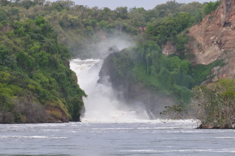 The Nile falling through the gorge at Murchison Falls